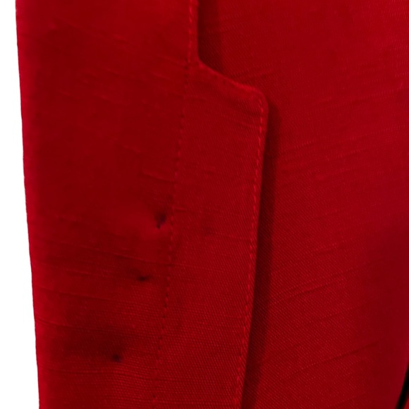 Vintage Daniel For Spellbound Red Shantung Effect Jacket Size 16 - Picture 3 of 5